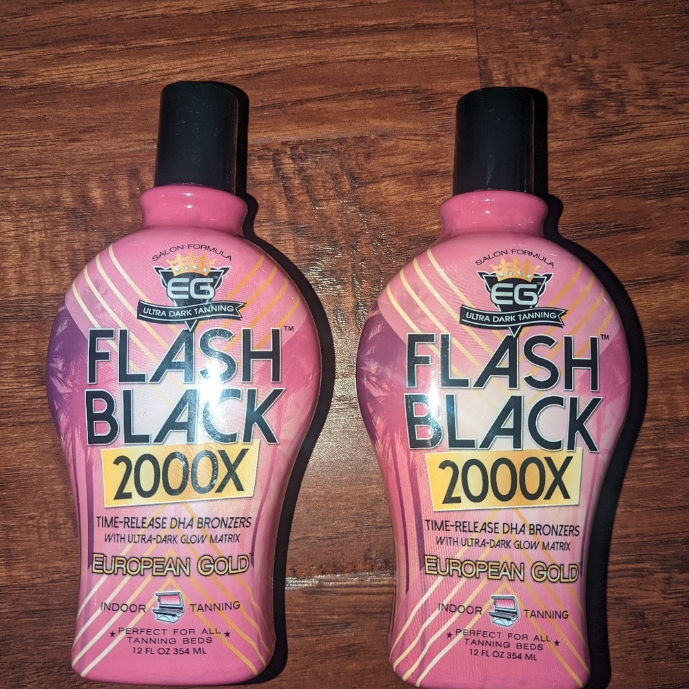 2-European Gold Flash Black 2000X Ultra Dark Tanning